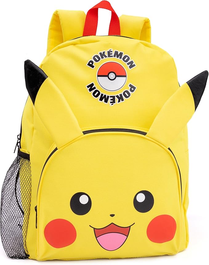 Pokémon Pikachu Kids Backpack Set | 4-Piece School Bag with Lunch Bag, Pencil Case & Water Bottle