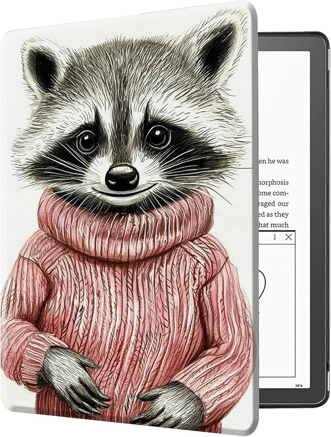 Case for Kindle Scribe 10.2 Inch (2022 Released) PU Leather Cover with Auto Sleep Wake for 10.2 Kindle Scribe Alpaca with Glasses