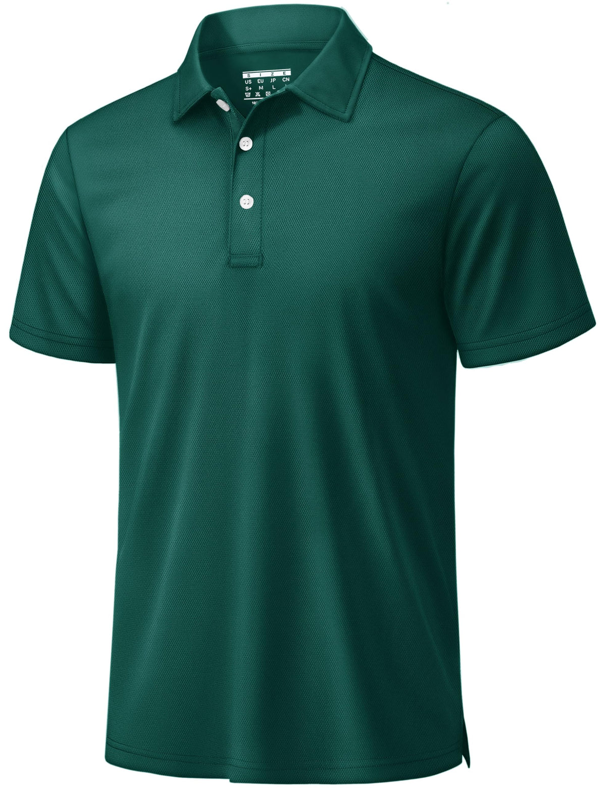 TACVASEN Mens Golf Shirt Dry Fit Mens Polo Shirts Short Sleeve Performance Golf Polos for Men with Collar Work Shirts Emerald Green, M