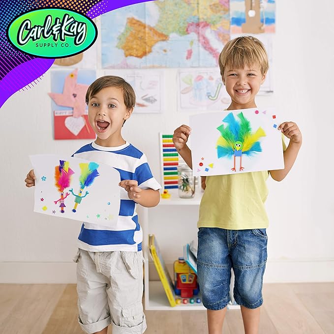 Arts and Crafts Supplies Kit for Kids - Boys and Girls Age 4 5 6 7 8 Years Old - Toddler Art Set Activity Materials - Great for Preschool and Kindergarten Crafting Project - Carl & Kay