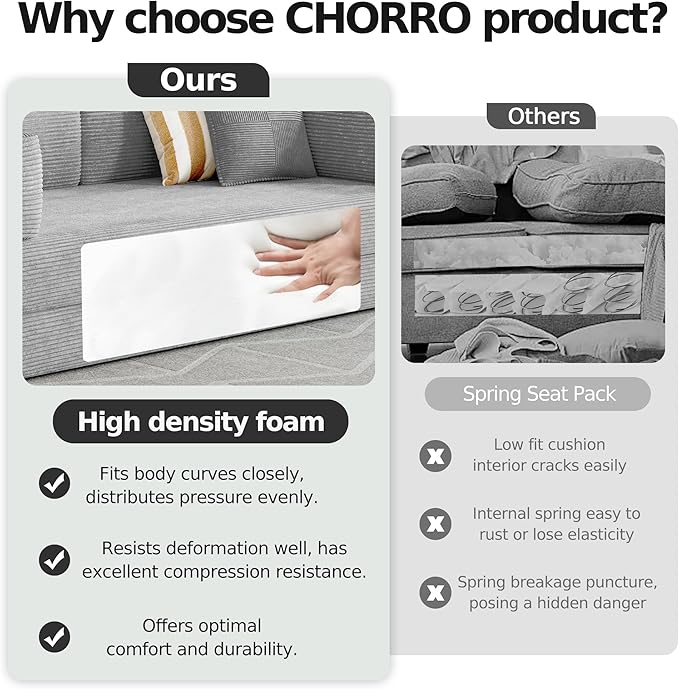 Compressed Sleeper sofa bed,Convertible Floor Boneless Couch-With Comfy Pillow,Modular Modern Corduroy Sofa for living room Bedroom Lounge Studio-With Fixed-shape Frame and support Armrest(Grey)