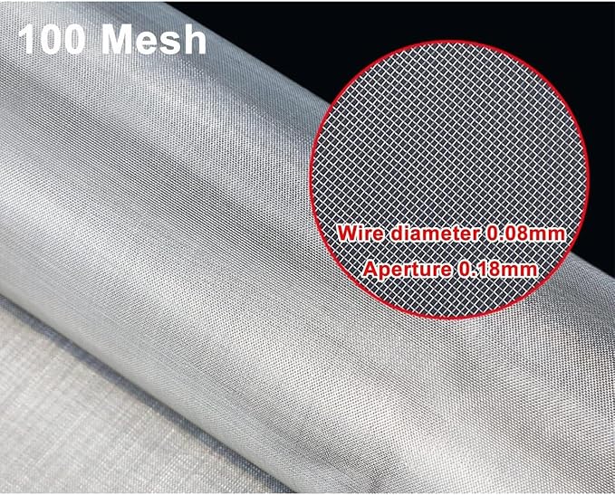 304 Stainless Steel Fine Mesh Screen 100 Mesh, Metal Wire Filter Cloth Sheet