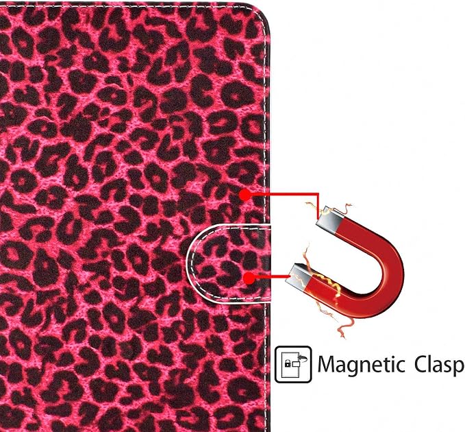 Universal 7 Inch Tablet Case Techcircle Ultra Slim Lightweight PU Leather Stand Folio Flip Wallet Protective Shell Case [Card Slots] [Magnetic Closure] for All 7 Android Tablet PC Cherry Blossom