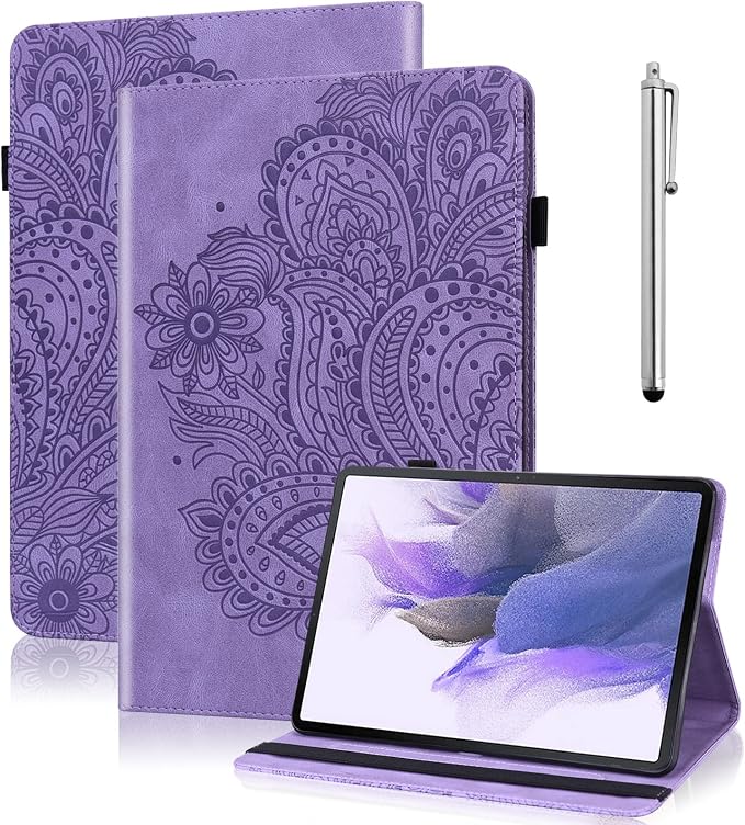 Case for Samsung Galaxy Tab S11 11 Inch PU Leather Multi-Angle Viewing Stand Wallet Protective Cover with Card Slots - Blue