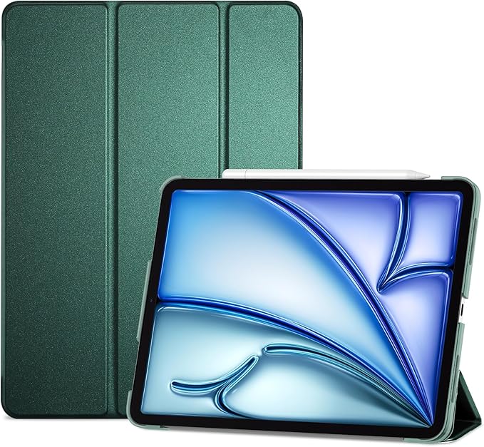 ProCase Smart Case for iPad Air 11-inch M4/M3/M2 &amp Air 10.9 5th/4th Gen | Hard Back Cover with Auto Sleep/Wake Slim Lightweight Case for iPad Air 11 2026/25/24 &amp 10.9 2022/2020-Aqua