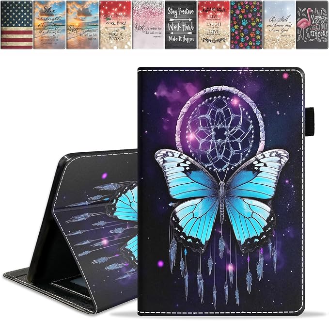 Case for Amazon Kindle Fire HD 8/Fire HD 8 Plus Tablet (12th/10th Generation 2024/2022/2020 Release) Slim PU Leather Cover with Card Slot &amp Auto Wake/Sleep African American Women