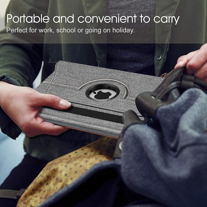 Fintie Rotating Case for iPad Air 3rd Generation 2019 / iPad Pro 10.5 2017 | 360° Swivel Stand Landscape &amp Portrait Viewing Shockproof Protective Cover Pencil Holder Auto Sleep/Wake Black