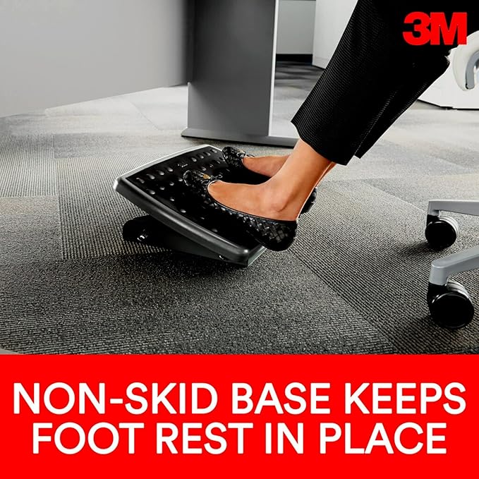 3M™ Adjustable Footrest, Charcoal