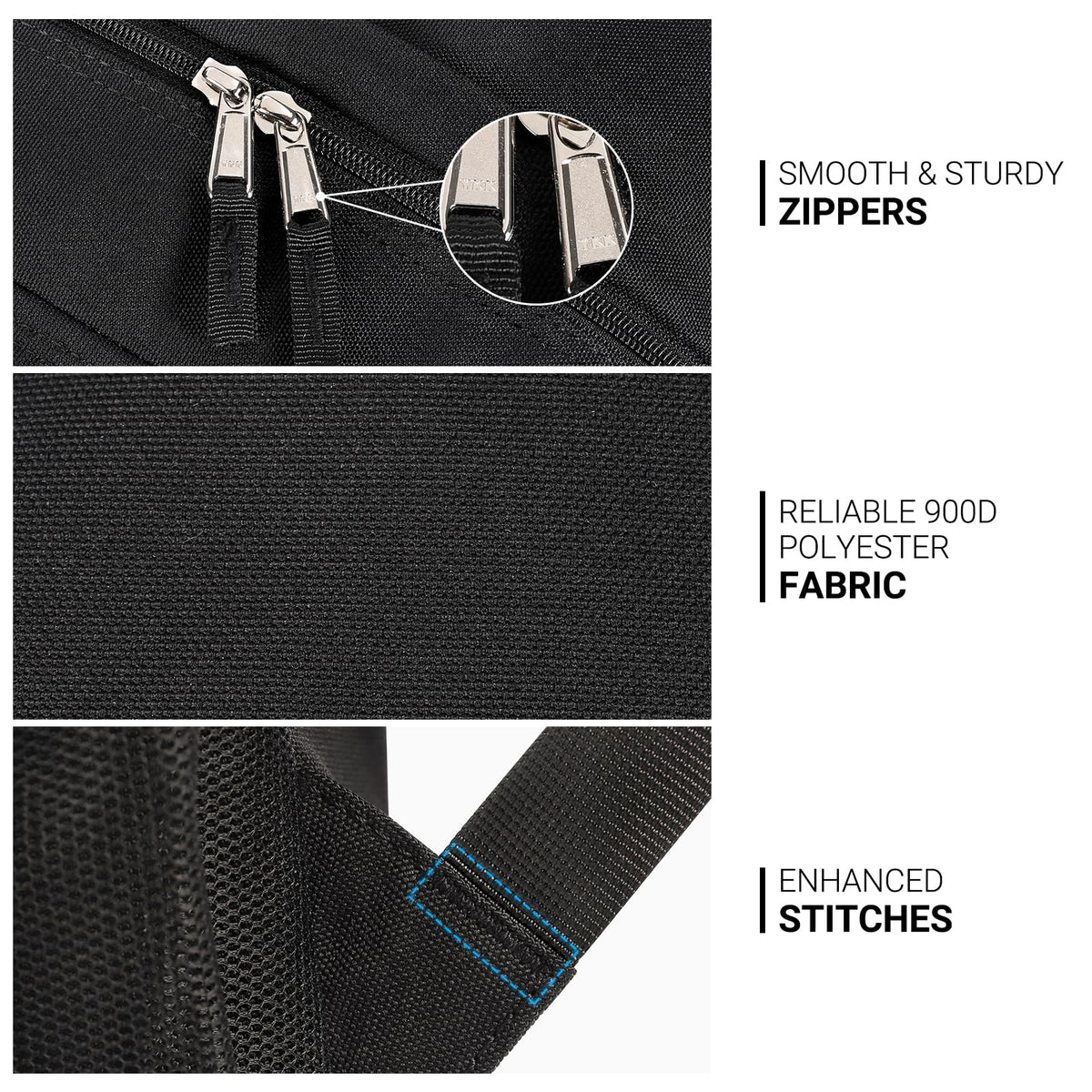 ZORFIN 26L Black Backpack for College, and Travel: Water Resistant Bookbag