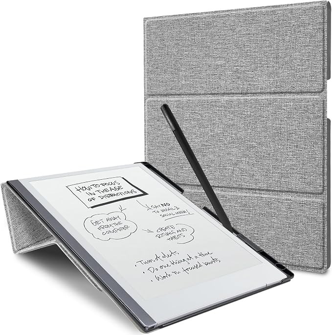 Case for Remarkable 2 Paper Tablet 10.3 2020 ReleasedLightweight and Hard Back Shell Protective Book Folio Cover with Built-in Pen HolderComes with Remarkable 2 Pen Tips.