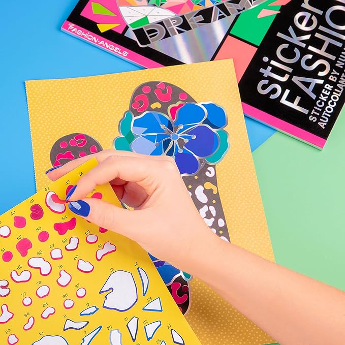 Fashion Angels Sticker It Fashion Sticker by Number Posters, Includes 500+ Trendy Stickers & 12 Posters, Fashion Themed Craft Kit for Tweens & Teens