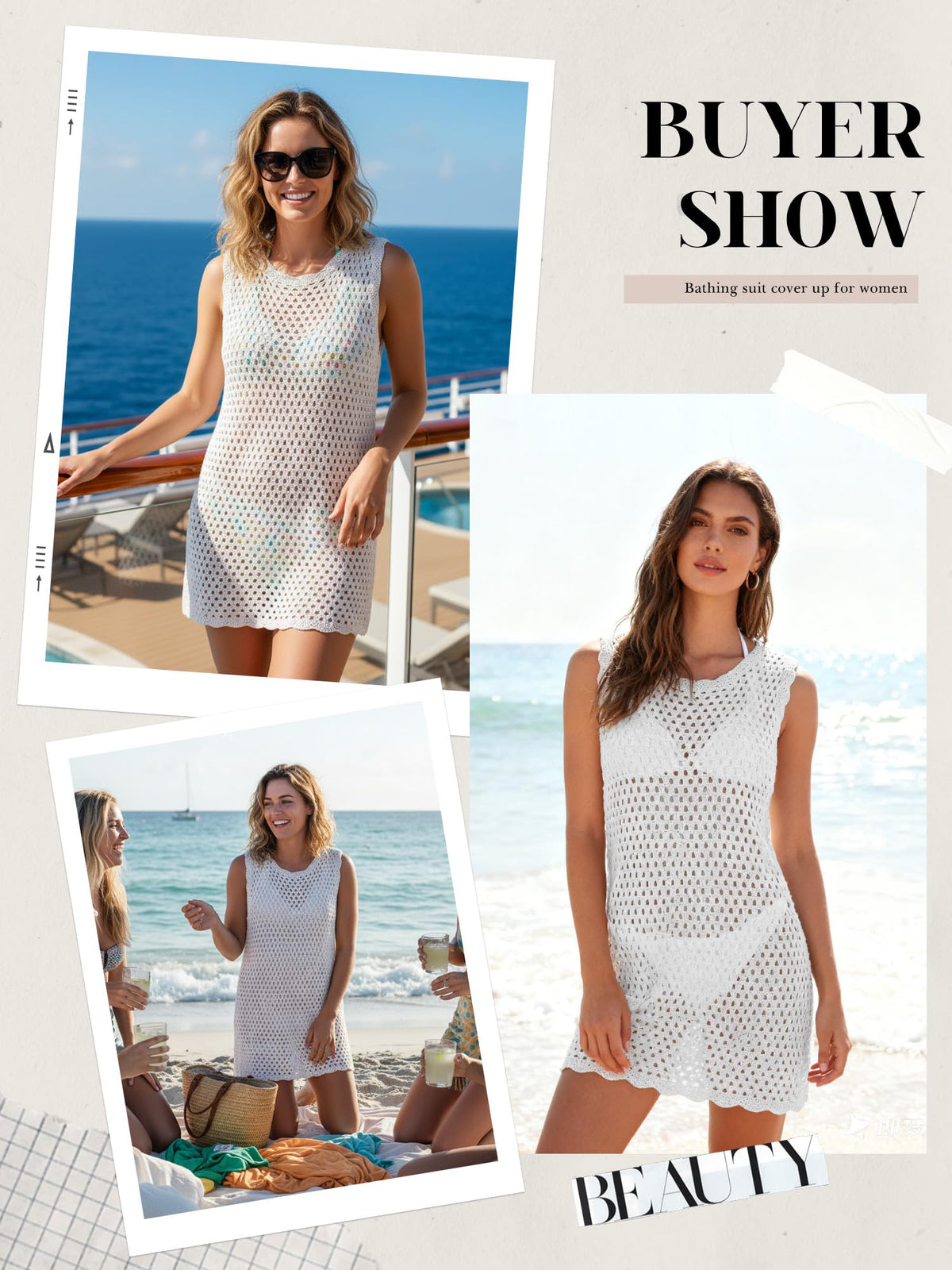 Womens Swimsuit Cover Ups Summer Sleeveless Knit Beach Bathing Suit Coverup