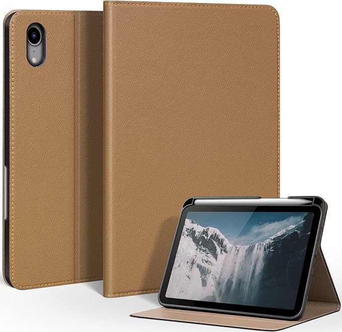 Case for iPad mini 7 (A17) ProiPad mini 7th/6th Gen (2024/2021) | Microfiber Leather Folio Cover with Adjustable Multi-angle StandAuto Sleep/WakeShockproof Protection CaseBlack