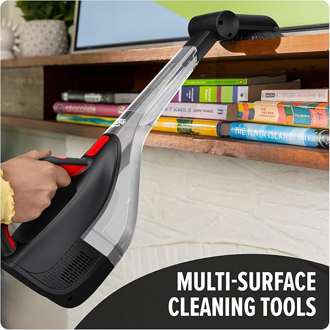 Dirt Devil 12V Whole Home Cordless Handheld Vacuum, with Multi-Surface Tool Kit, Powerful Suction and Lightweight, BD40200V, Black