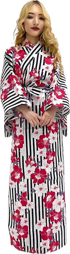 Kimura Jitsugyo Women's Kyoto Traditional Easy Wearing Kawaii Yukata Robe(Japanese Casual Kimono) Set 2