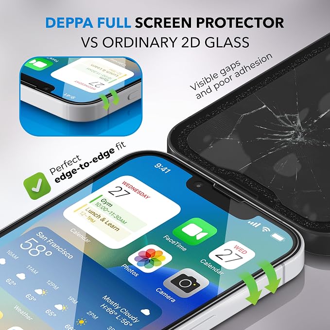 Deppa | 2-Pack | Screen Protector for iPhone 16 Pro Max (6.9) with Smart Installation Tray | Dust &amp Bubble-Free | 9H Tempered Glass | Full Coverage | Easy Install