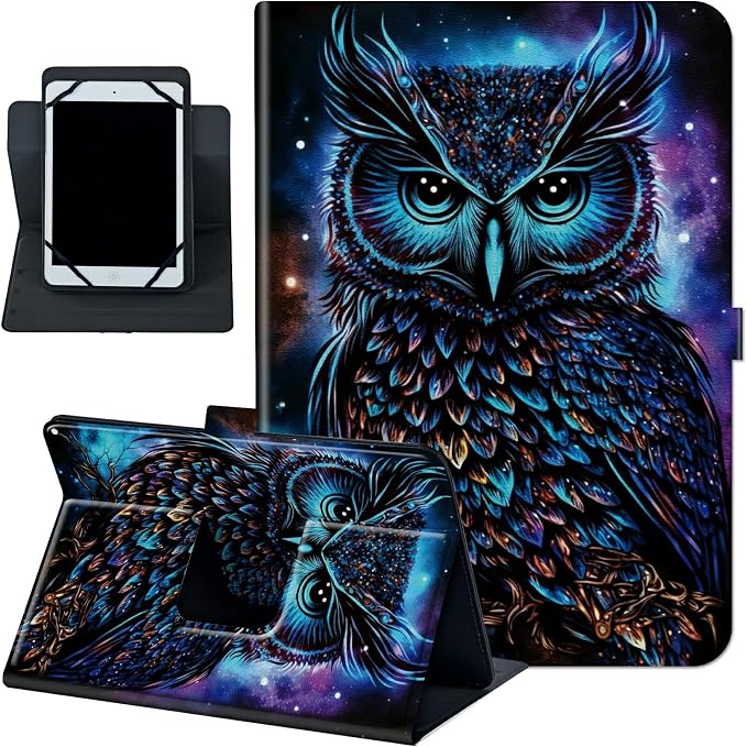 Universal Case for 10.6 inch 11 inch TabletUniversal Case for 10.6-11 Inch Touchscreen TabletSlim PU Leather Stand Folio Shell Cover with 360 Degree Rotatable Kickstand ViewingAbstract Sun Leaf