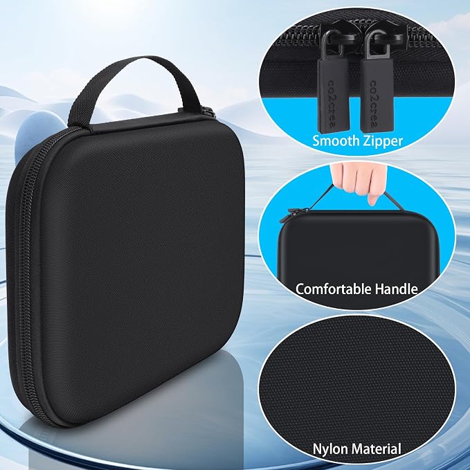 co2CREA Case for Belkin MagSafe 3-in-1 Magnetic Foldable Charger 15W Hard Travel Case Compatible with Belkin Wireless Charging Station and Accessories (Black Case)