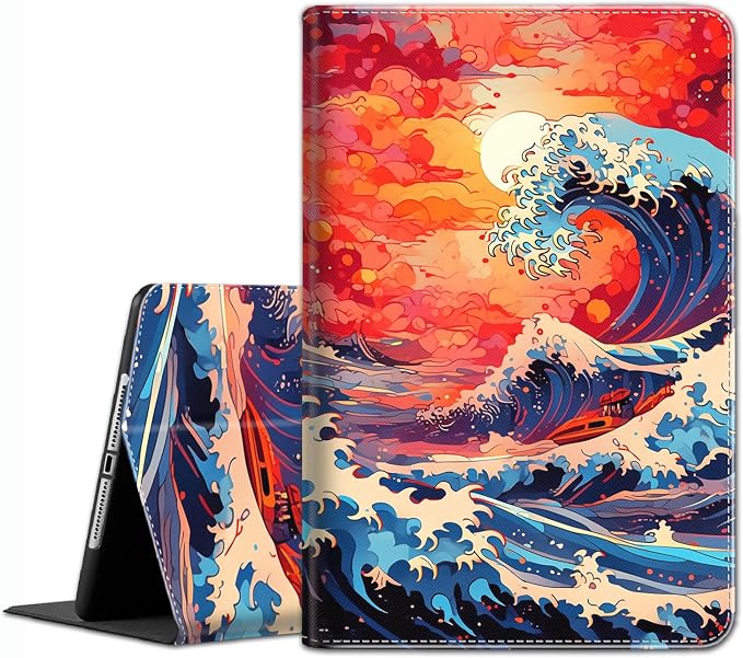 Case for iPad Pro 11 Inch 2022/2021/2020/2018 iPad Air 5th / 4th Gene 10.9 Inch (2022/2020) - Slim Fit Standing Cover with Auto Sleep/Wake，Astronaut Guitar