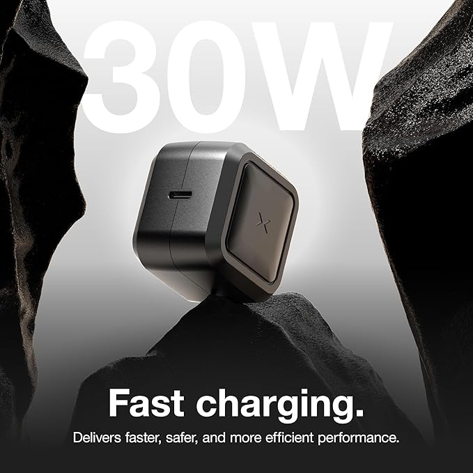 NOCO XGrid X30: 30W USB-C Charger – Single Port GaN Power Adapter with PD 3.0, QC 4.0+, and PPS – Fast Charging with Smart Power Distribution – Foldable Wall Plug, UL Listed
