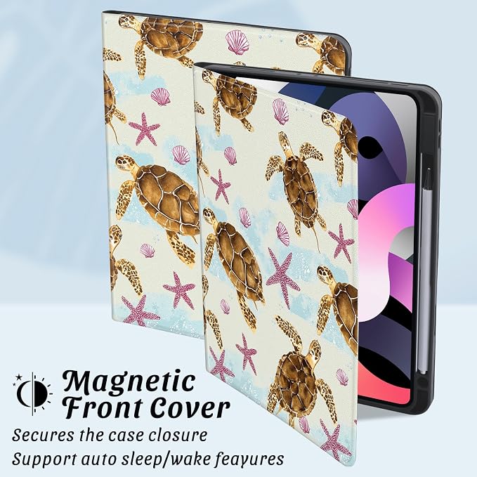 Cute Maple Bear Case for 10.2 iPad 2019/2020/2021(7th/8th/9th Gen) with Pencil Holder Auto Wake/Sleep Leather Soft TPU Back Cover for Women Girls