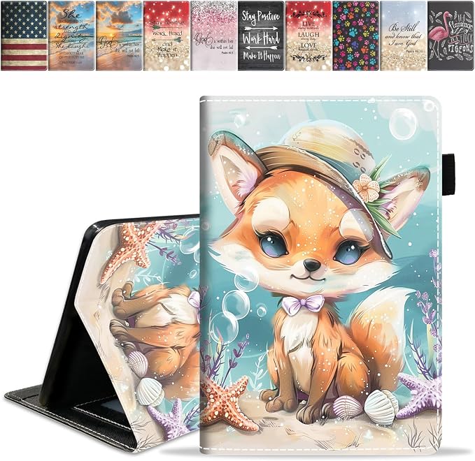 Case for Amazon Kindle Fire HD 8/Fire HD 8 Plus Tablet (12th/10th Generation 2024/2022/2020 Release) Slim PU Leather Cover with Card Slot &amp Auto Wake/Sleep African American Women