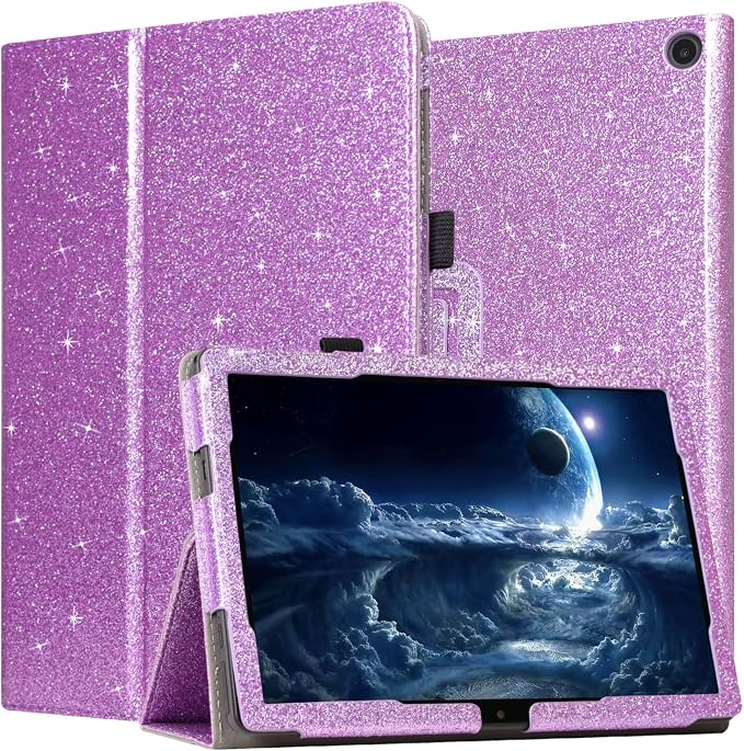 Case for T-Mobile Revvl Tab 2 Tablet - Folio Premium PU Leather Protective Stand Cover with Auto Sleep/Wake Almond Blossom
