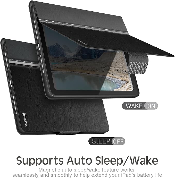 Case for iPad (A16) 11th Gen 11-inch iPad 10th Gen 10.9-inch | with Pencil Holder PU Leather Protective Cover Auto Sleep/Wake Multi-Angle Viewing/Typing Stand Magnetic Closure Beige