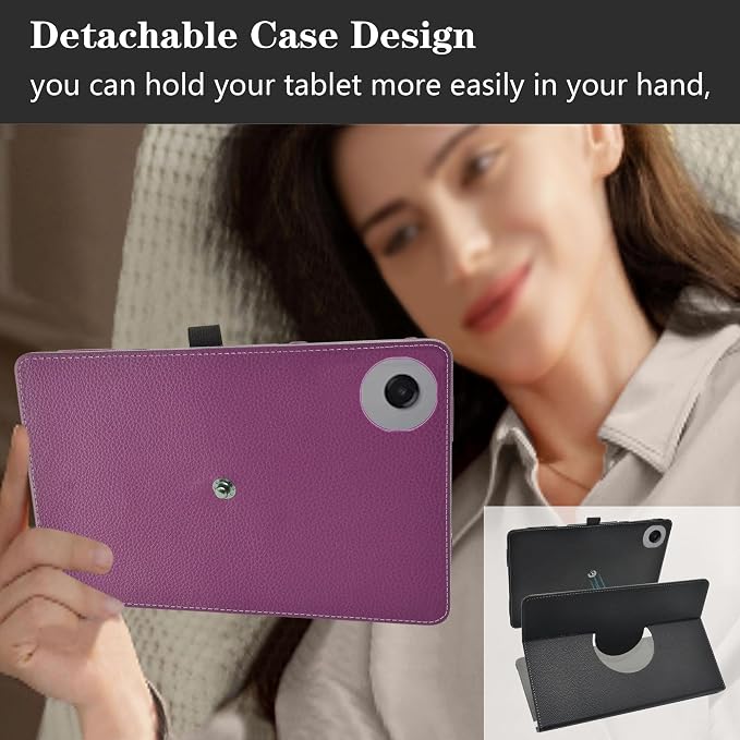 MAMA MOUTH for TCL TAB 8 NXTPAPER 5G Case360 Degree Rotary Stand with Creative Cover for TCL TAB 8 NXTPAPER 5G/TCL TAB Lite 9132S/TCL TAB 8 Gen 2/Samsung Galaxy Tab A11 SM-X133 8.7 TabletsBlack