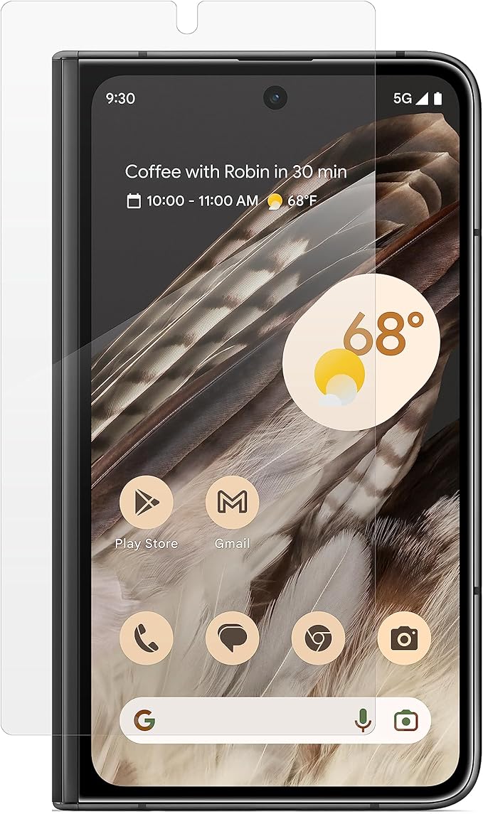 ZAGG InvisibleShield Glass Elite Google Pixel Fold Screen Protector - Superior Impact &amp Scratch Protection with Fingerprint-Resistant Finish and ClearPrint Technology
