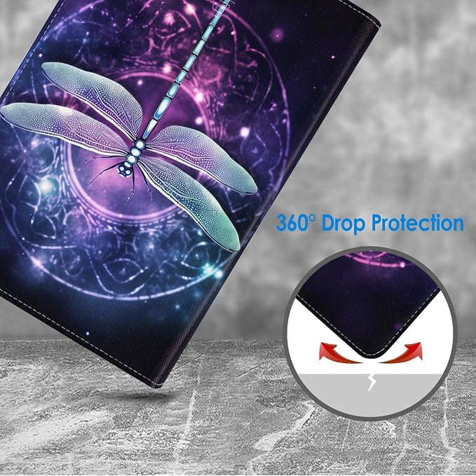 Case for Samsung Galaxy Tab A 8.0 2019 (SM-T290/T295/T297) Slim Lightweight PU Leather Stand Cover with Auto Wake/Sleep for Galaxy Tab A 8.0 Inch Abstract Watercolor Art Dogs