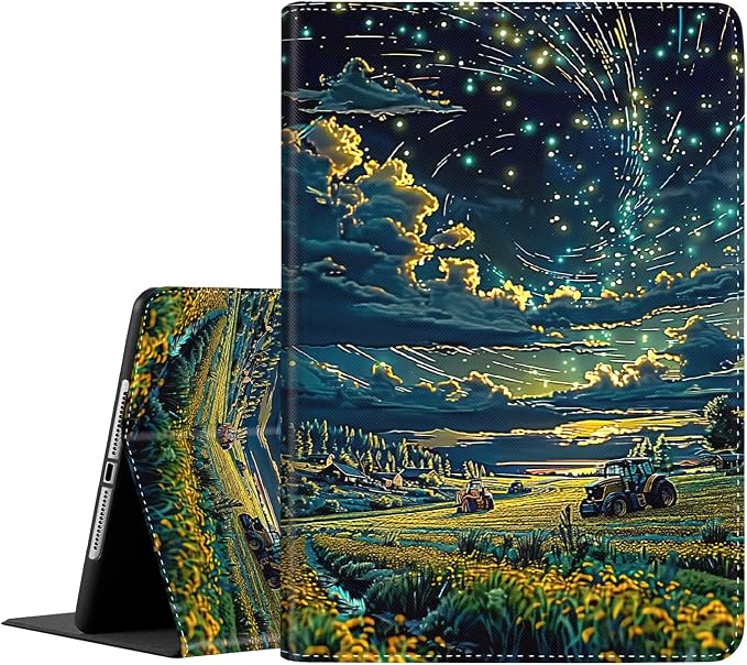 Case for New iPad (A16) 11th Generation 11 Inch 2025for iPad 10th Generation 2022 10.9 Inch Multi-Angle Stand Smart Cover Shockproof with Auto Wake/Sleep ，Starry Sky