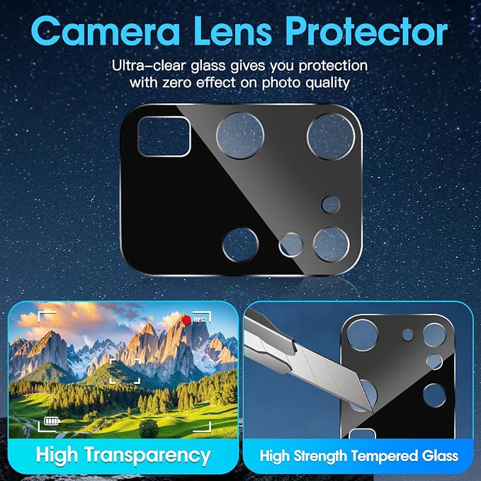 Didisky Screen Protector for Oneplus 9 Pro 3 Pack Tempered Glass Film with 2 Pack Camera Lens Protector Easy to UseScratch-Resistant9H Hardness3D Curved Full Coverage