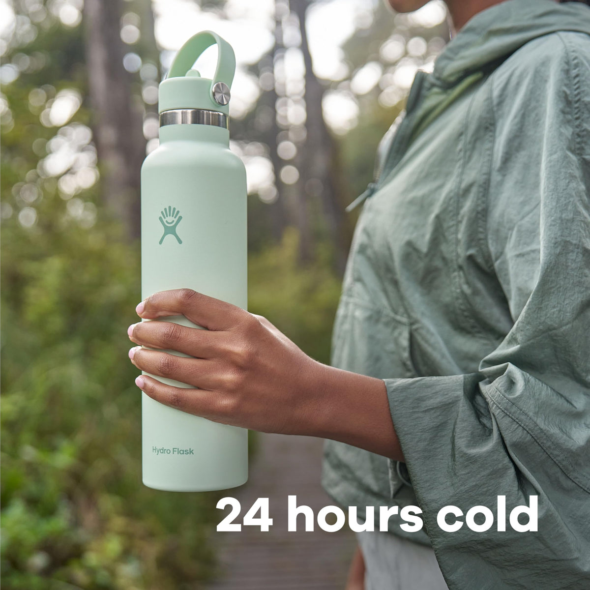 Hydro Flask Water Bottle - Insulated Stainless Steel - Straw Lid, Non Spill, Leakproof 24 Oz Oat Tan