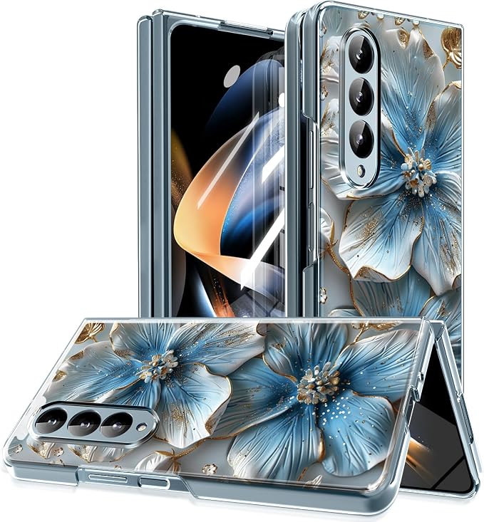 for Galaxy Z Fold4 CaseBuilt-in Magnet CircleWireless Charging | Military-Grade Shockproof case Cover for Samsung Galaxy Z Fold4Anagallis