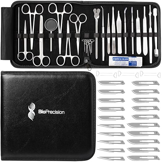 Advanced Dissection Kits - 46 or 33 Piece German Stainless Steel Instruments for College, Medical & Veterinary or Middle and High School Students - Complete Anatomy Lab Tools Surgical-Grade