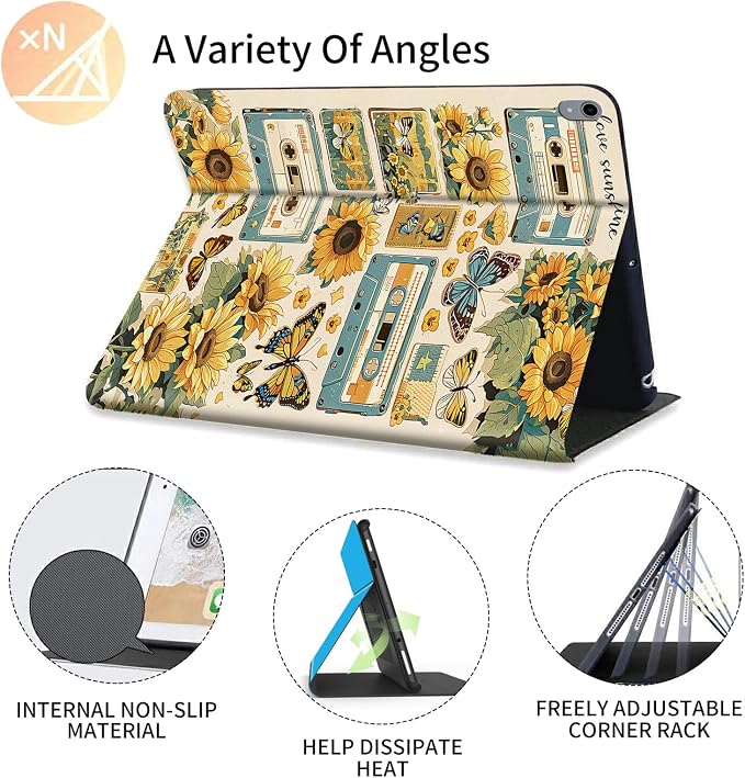 Case for iPad (A16) 11th Generation 11 Inch (2025) for iPad 10th Generation Case 10.9 Inch (2022)Slim Shockproof Shell PU Leather Stand Cover w/Auto Sleep Wake-American Eagle Rebirth of Fire