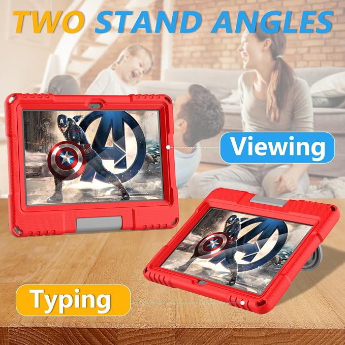 Kids case for 10 inch Tablet Lightweight Shockproof Case with Screen Protector Handle StandBlack