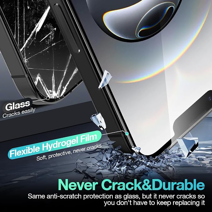 3 Pack Flexible Film Screen Protector for iPhone 12 Pro Max Non-breakable Soft TPU Hydrogel Film for iPhone 12 Pro Max Screen Protector Film (NOT Glass)