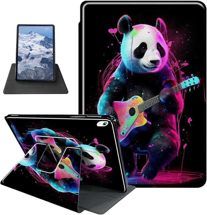 Astronaut Mushrooms Pattern Case for iPad 10.2 iPad 9th Generation 2021/ iPad 8th Generation 2020/ iPad 7th Generation 2019360 Degree Rotating Stand Protective Cover with Auto Sleep/Wake