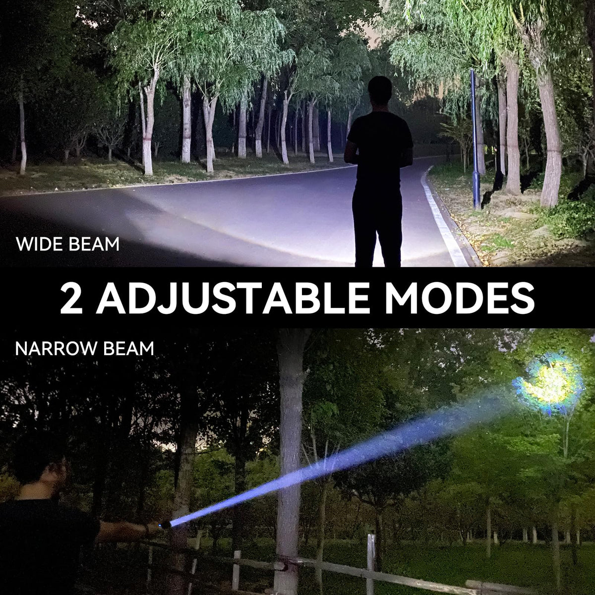 TIMSUMR Rechargeable Flashlights 90,000 High Lumen, 2 Pack LED Flashlight