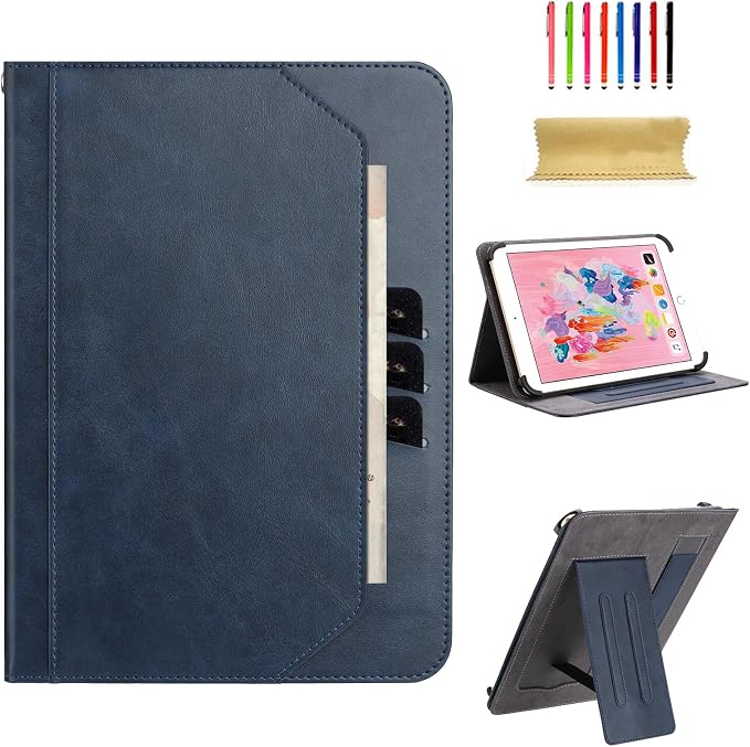 Dteck Universal Case (7.9 to 8.4) - Fold Stand Protective Flip Case for Apple iPad mini/Samsung Galaxy Tab 8.0 8.4 /Lenovo Tab 8 /onn. 100003561 8 Tablet Pro/Android Tablet 8 Inch (Blue Pink)