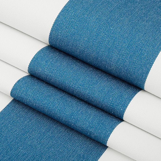RSH DECOR: Sunbrella Square Throw Pillows Set of 4 | 17" x 17" | Water and Fade-Resistant Performance Fabric | Outdoor Pillow Covers with Down-Alternative Inserts | Cabana Regatta