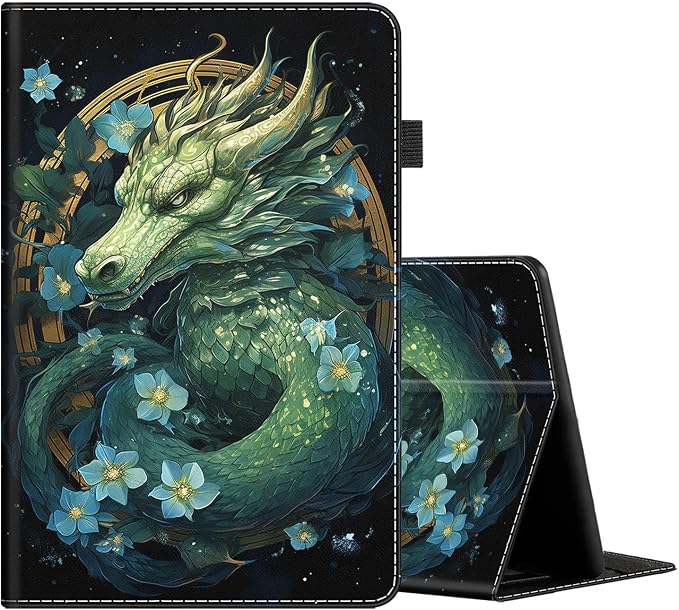 Case for All-New Amazon Fire HD 10 and 10 Plus Tablet (13th/11th Generation 2023/2021 Release) 10.1 Multi-Angle Smart Stand Cover Auto Sleep/Wake Skull and Fire