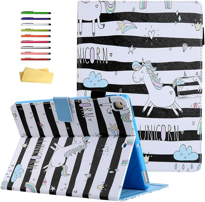 for Apple iPad 10.2 Case 9th/8th/7th Generation Cover (2021/2020/2019) with Auto Wake/Sleep Ultra Thin Lightweight Trifold Stand Folio PU Leather &amp Hard Back Hybrid Cover Almond Blossom