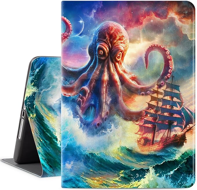 Vimorco for iPad 5th/6th Generation Case 9.7 Inch 2017/2018 for iPad Air 1/2 Case 2013/2014 Pencil Holder/2 Viewing Stands/Typing Stand/Slim Cover for iPad 5/6 Gen Blue Flower Floral