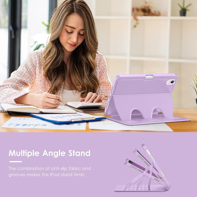 VIKESI Case for iPad mini 7 (A17 Pro) and iPad mini 6Multiple Angles Magnetic Stand CoverShockproof Soft BackPencil Holderand Auto Sleep/WakeBlack