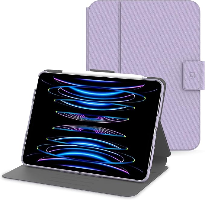 Incipio - SureView Protective Folio Case for iPad 10th Gen Lightweight Slim Cover with Adjustable Stand Scratch Protection (Black)