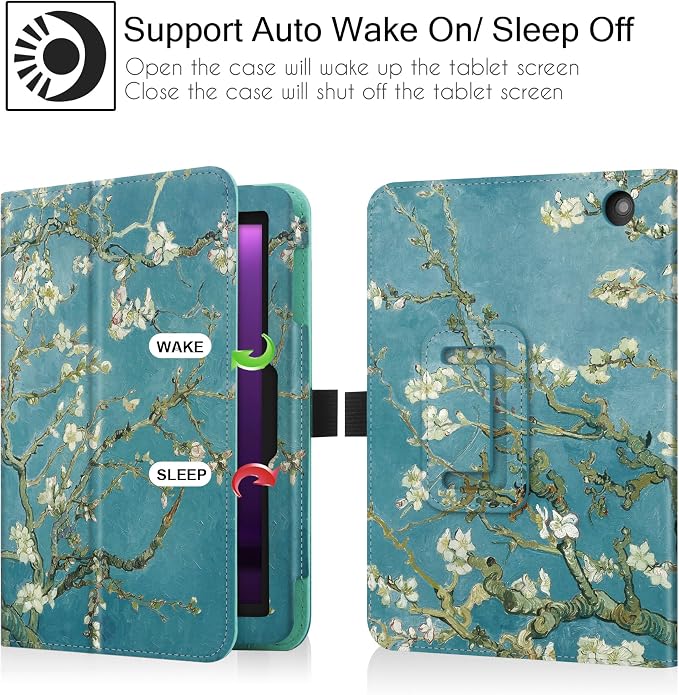 Folio Case Cover for 7-Inch Fire 7 Tablet (12th Generation 2022 Release) Not Fit for Previous 7th/9th Genration (Blugaxy)