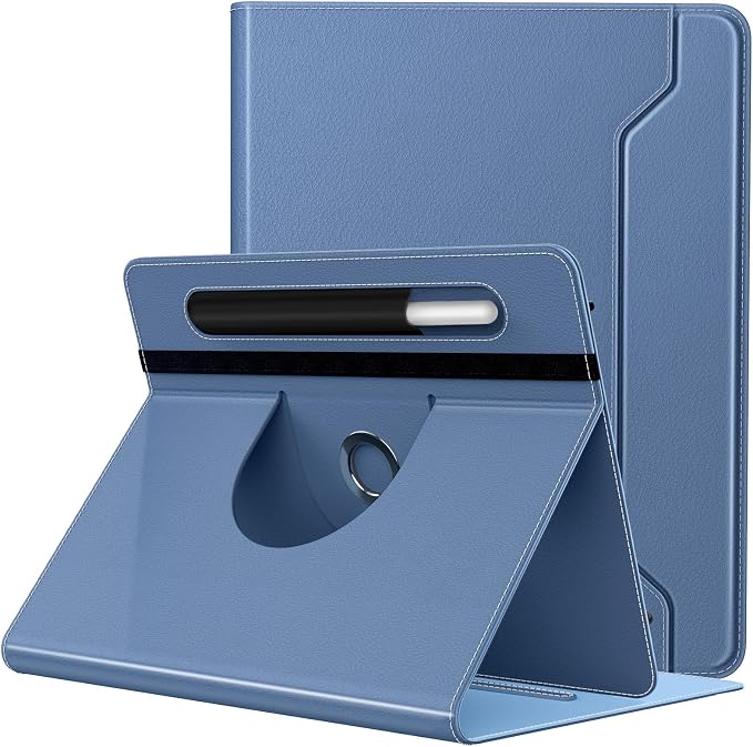 TiMOVO Universal Rotating Case for 11 Inch Tablet Black | 360 Degree Rotating Stand Pen Pocket 9 10 10.1 Inch Android Touchscreen Compatible